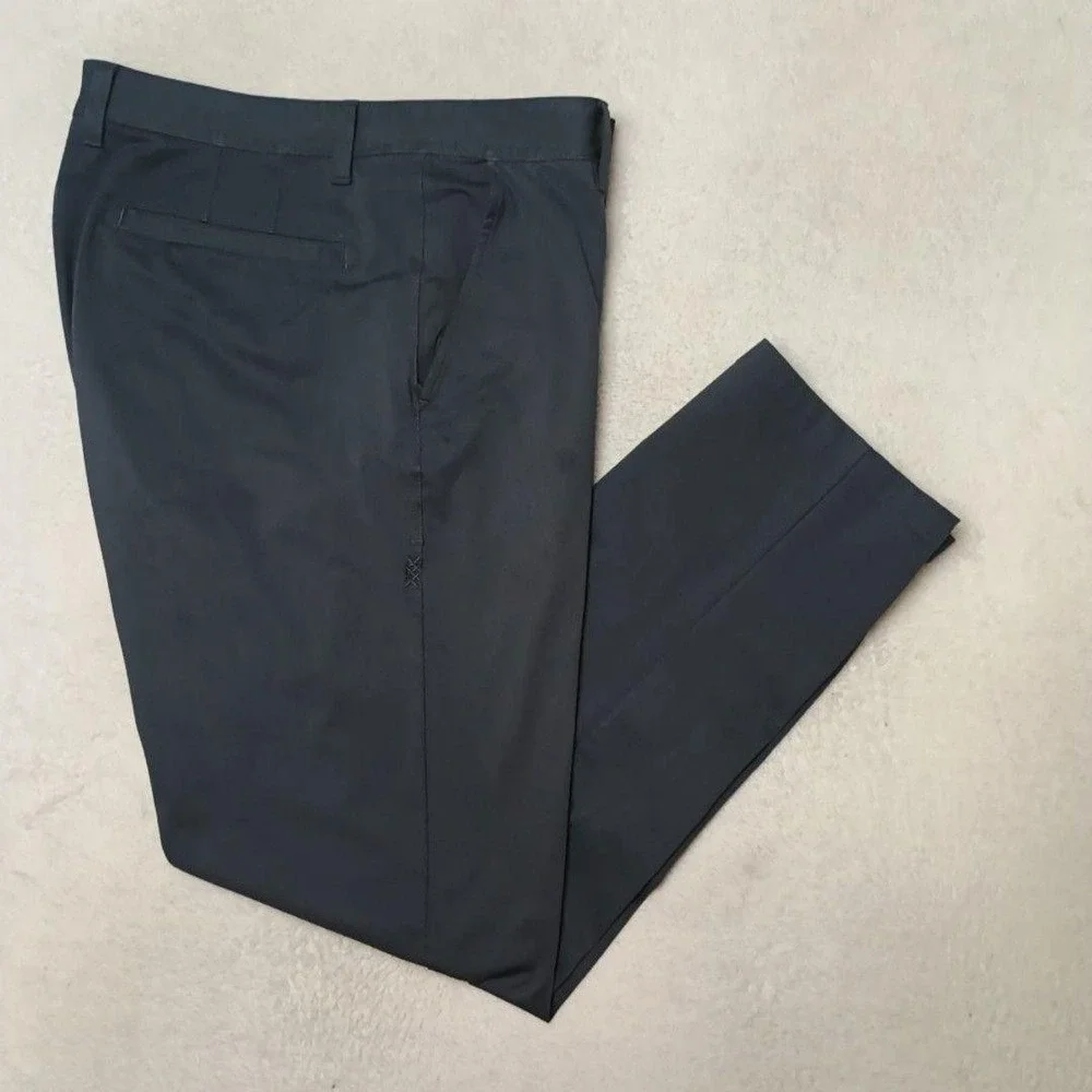 Rhone Pants Men 34x29 Gray Commuter Slim Chino Microfiber Stretch Travel Golf